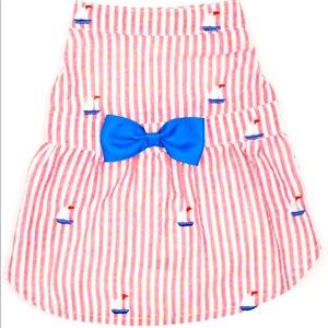 Sail boat dress for dogs New no tags